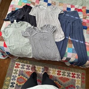 Maternity Small Casual Women's Tops and Pants Bundle